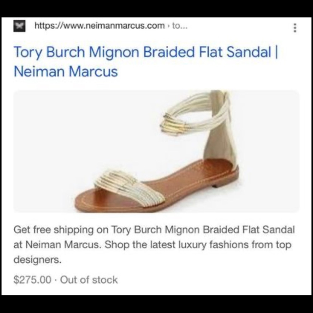 Tory Burch Mignon Rings Ankle Strap Sandals